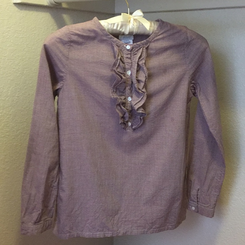 JACADI | Long sleeves half button down shirt 10Y